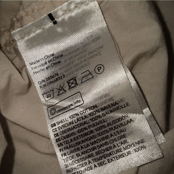 H & M Relaxed Fit Long Sleeve Pockets Lightweight Cotton Shirt/Jacket Ivory SZ L - Picture 7 of 7